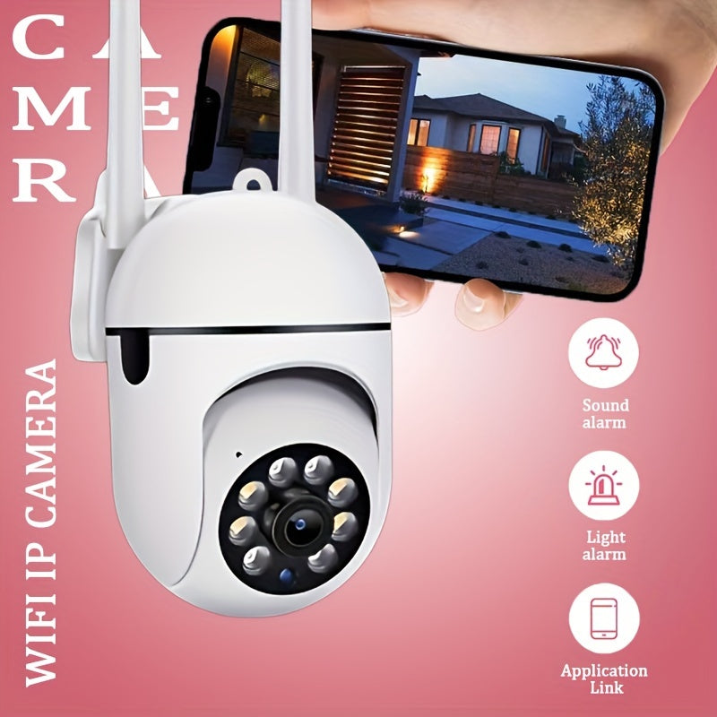 Câmera vídeo 2MP de alta definição 1080P, 2.4G WiFi, câmera wi-fi sem fio, câmera IP, rastreamento automático, alarme e visão noturna colorida, rotação doméstica horizontal de 350 graus e vertical de 90 graus, áudio bidirecional