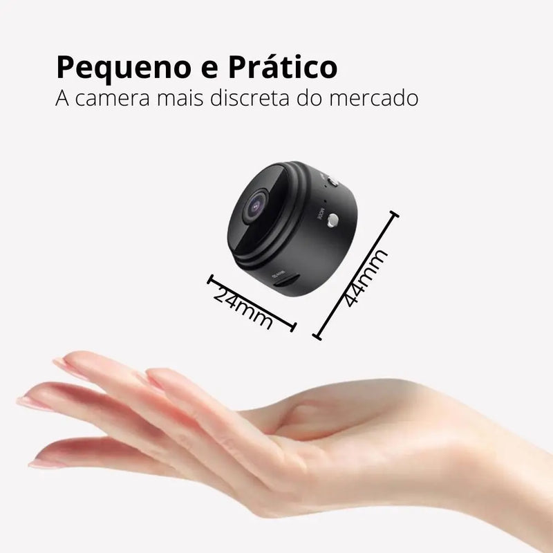 Mini Câmera Vigilância para Pets e Crianças Night Vision Wifi 1080 HD