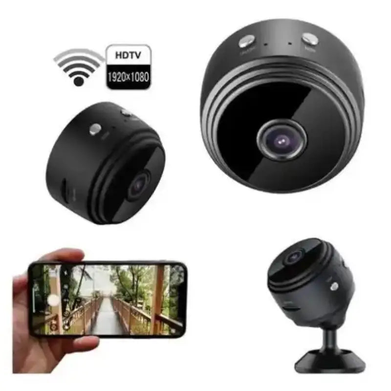 Mini Câmera Vigilância para Pets e Crianças Night Vision Wifi 1080 HD