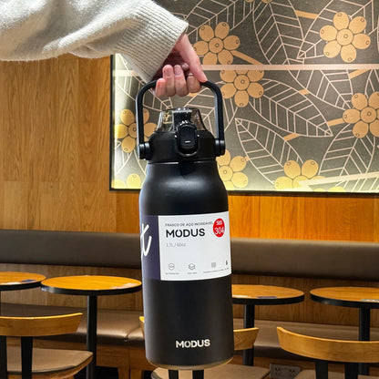 Garrafa térmica de água portátil de grande capacidade, caneca térmica, garrafa de água, copo térmico, aço inoxidável ao ar livre