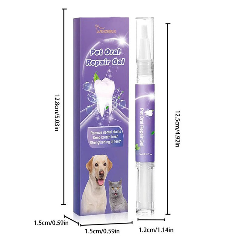 Pet dentes limpeza dente branqueamento caneta, adequado para cães e gatos, remove o mau hálito, Oral Care